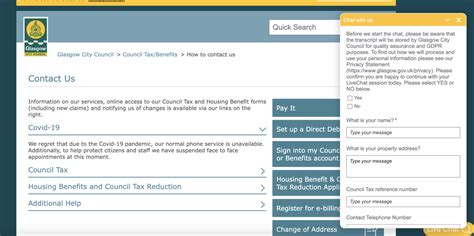 council tax live chat.